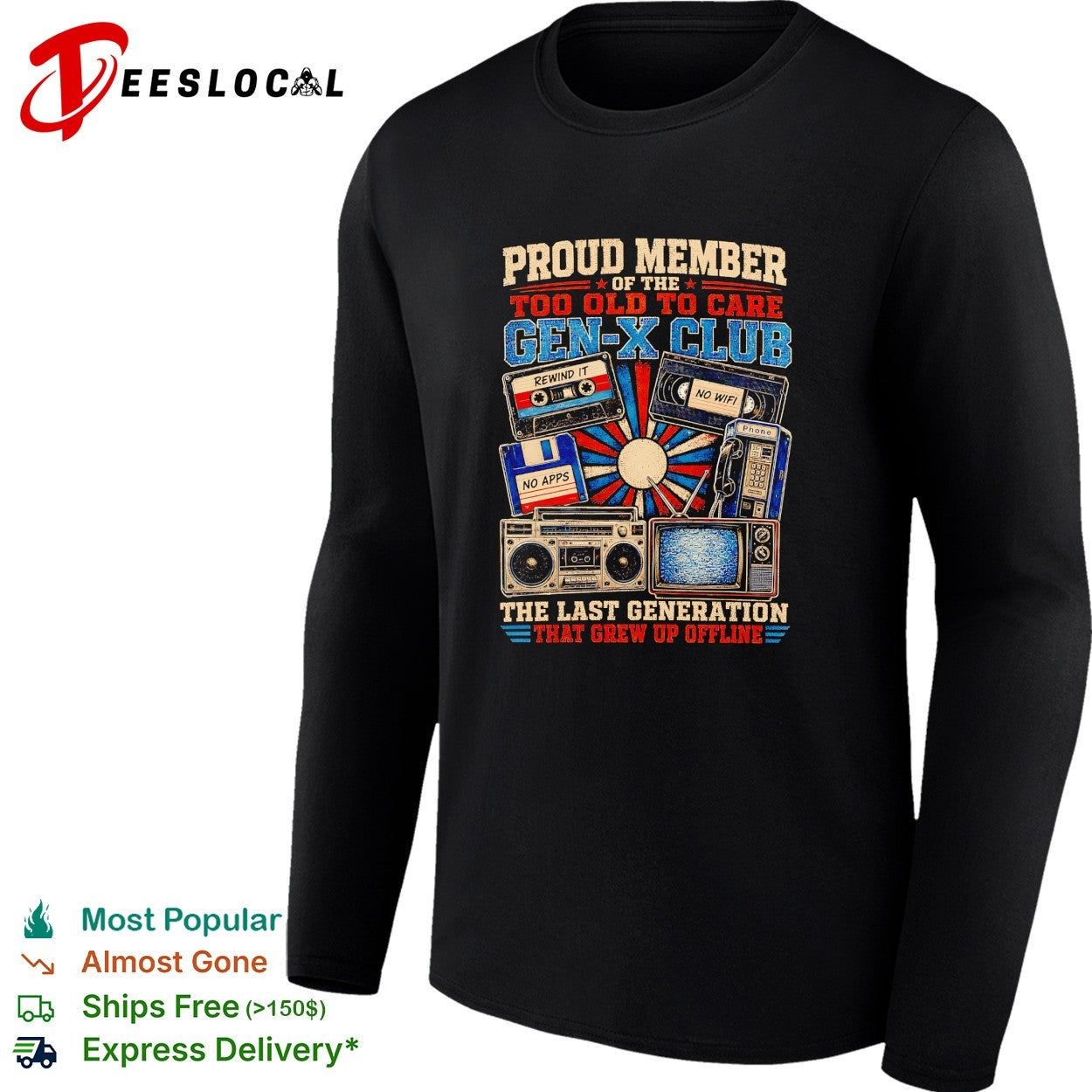 Gen x club the last generation that grew up offline shirt