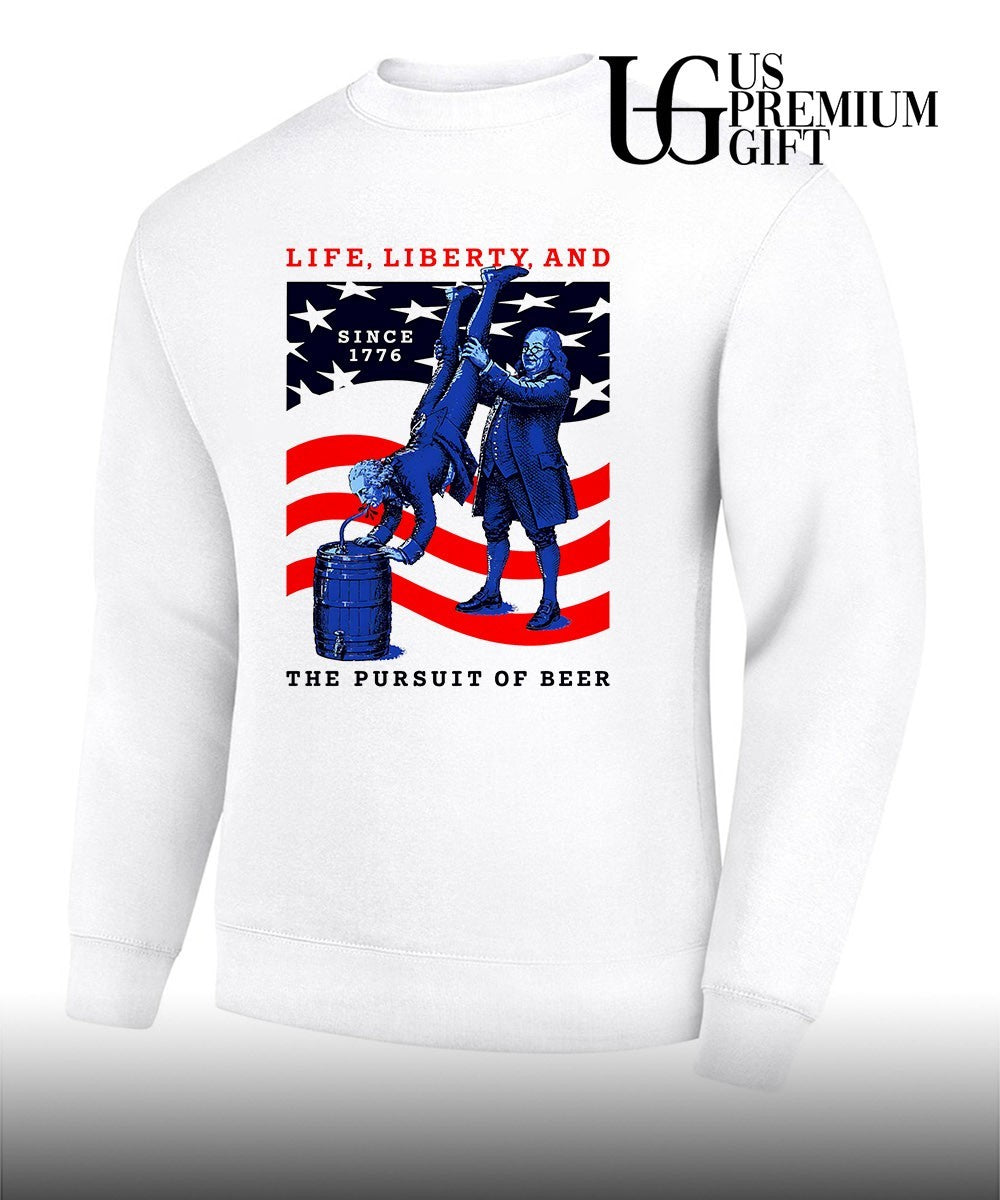 George Washington and Benjamin Franklin life liberty and the pursuit of beer shirt