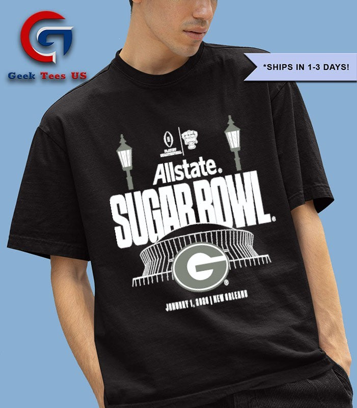 Georgia Bulldogs Allstate Sugar Bowl 2026 logo T-shirt
