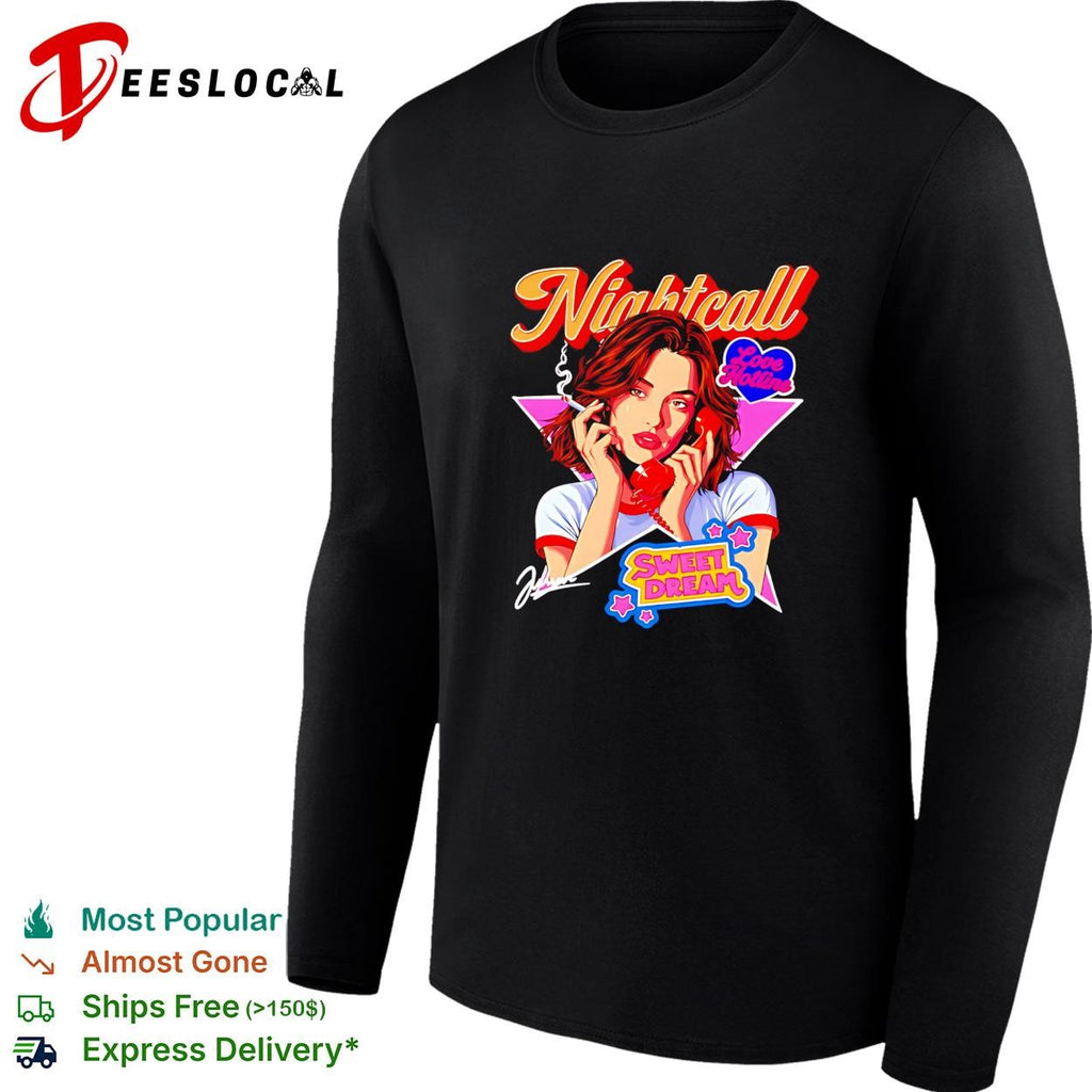 Girl nightcall love hotline sweet dream smoking shirt