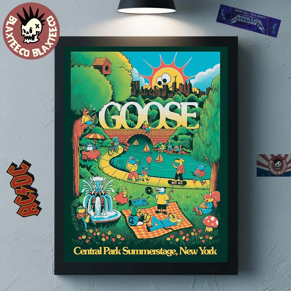 Goose Central Park Summerstage New York 2026 Event Poster On June 21 2026 By Lewy Jones Home Decor Poster Canvas