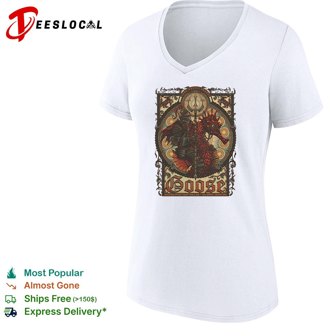 Goose Columbia Maryland at Merriweather Post Pavilion On June 28 2026 A Knight of the Seven Seas shirt