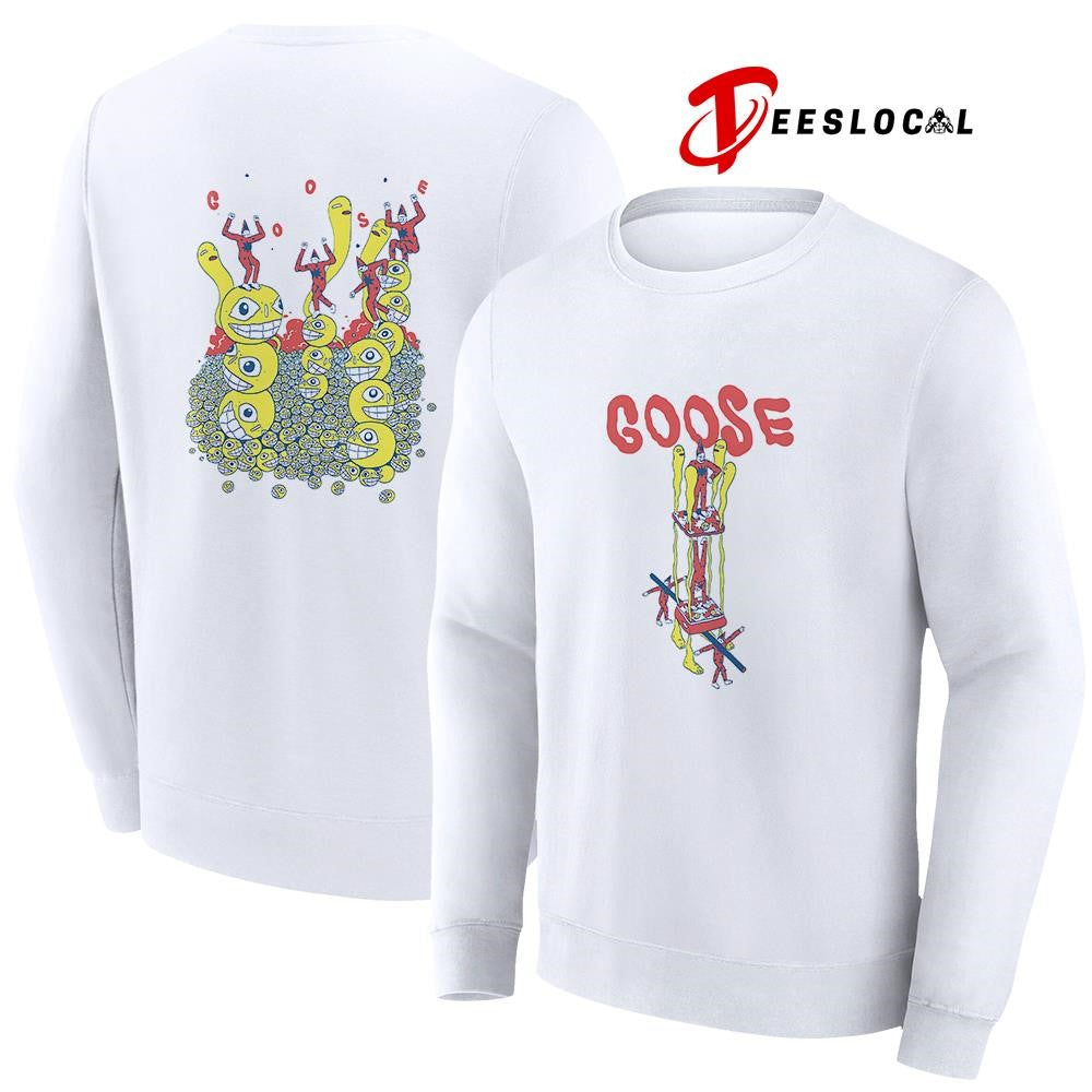 Goose Holiday drop drop Smiley heads graphic shirt