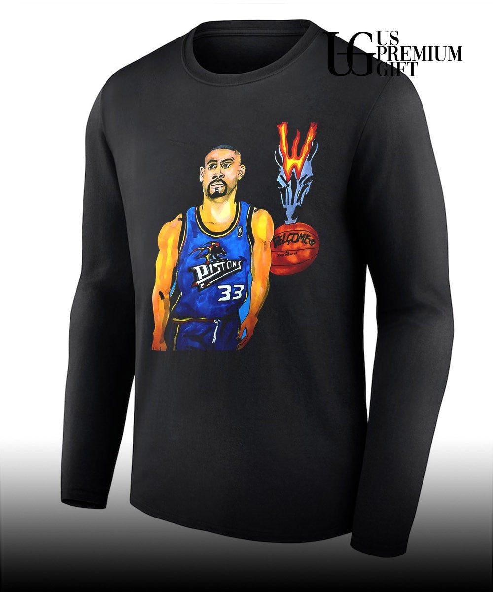 Grant Hill Detroit Pistons NBA basketball caricature shirt