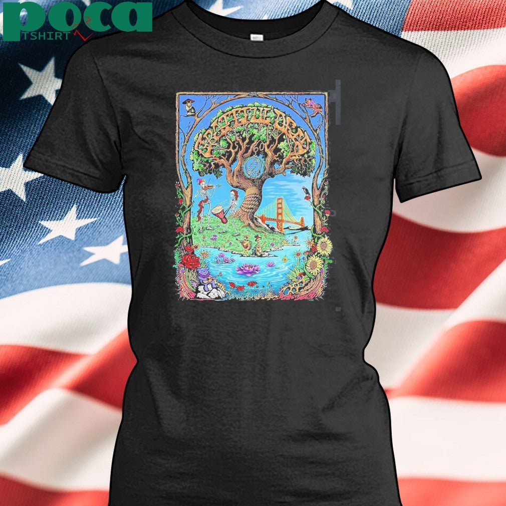 Grateful Dead 60 Years Of Dead Celebration 2025 The Old Oak Tree Art Unisex T-Shirt