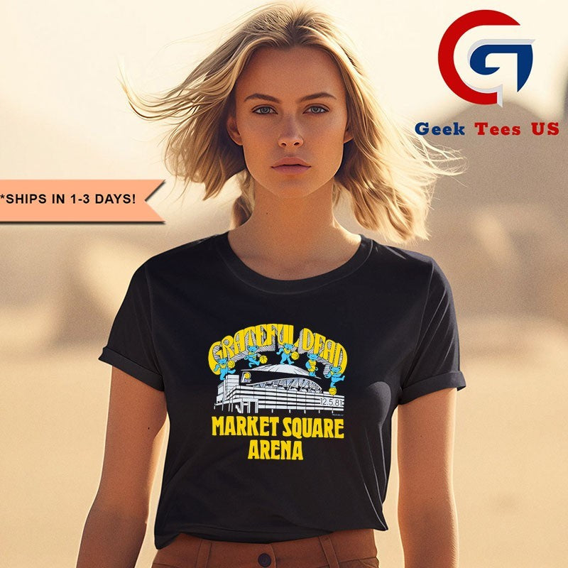 Grateful Dead Bears Indiana Pacers NBA Market Square Arena shirt