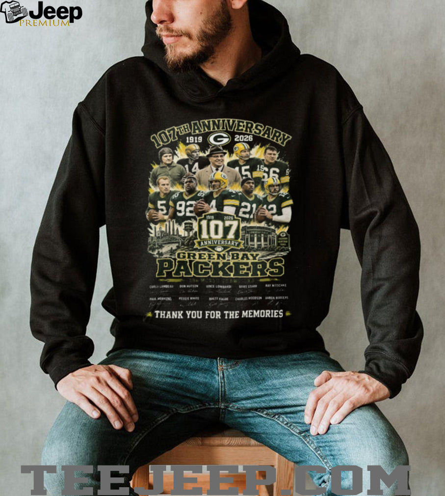 Green Bay Packers 107th Anniversary Legends Signatures Shirt
