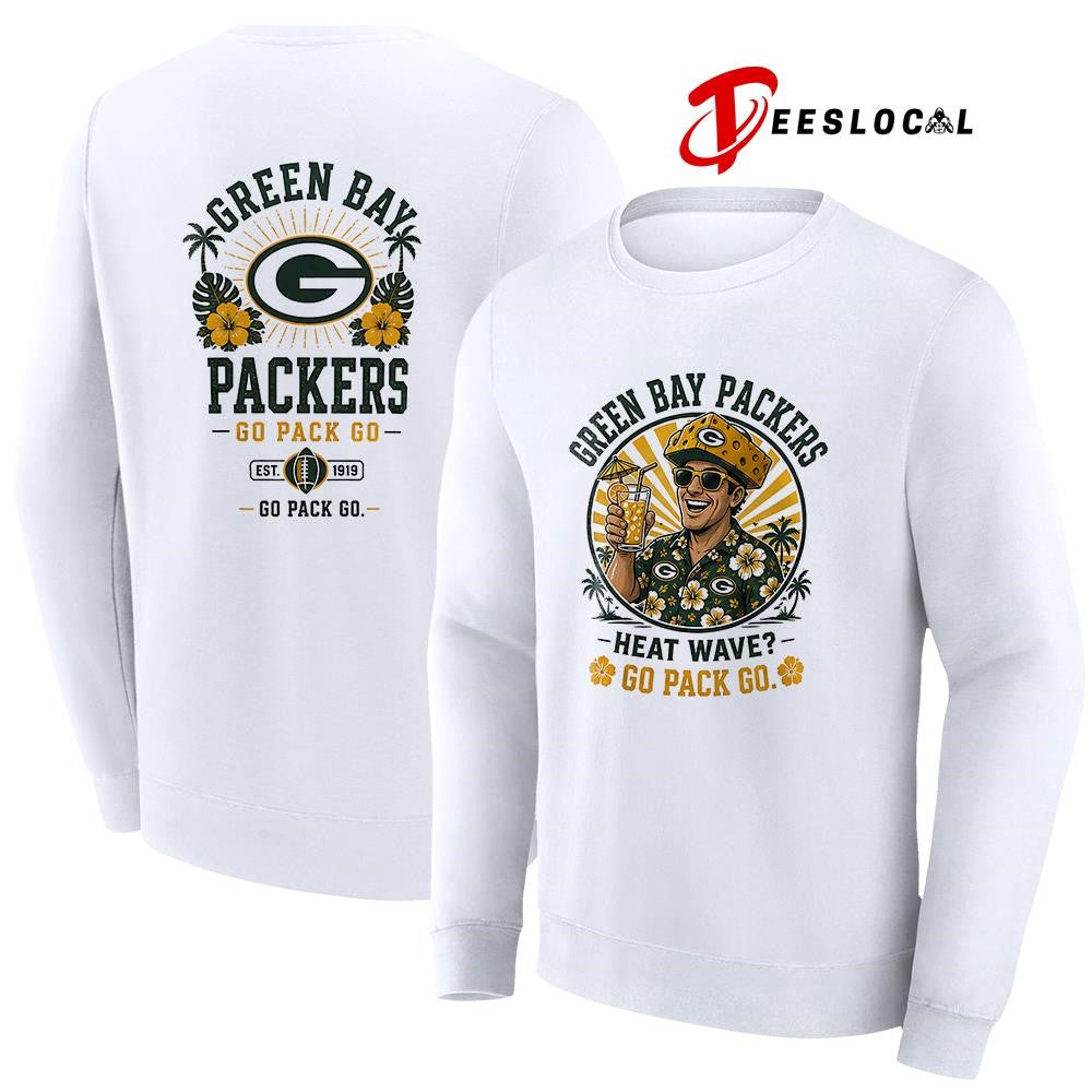 Green Bay Packers heat wave beach vibes mascot shirt