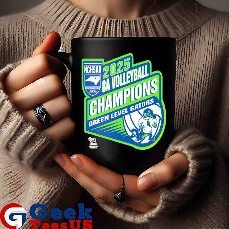 Green Level Gators NCHSAA 8A Volleyball Champions 2025 T-shirt