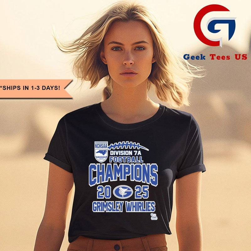 Grimsley Whirlies NCHSAA Division 7A Football Champions 2025 T-shirt
