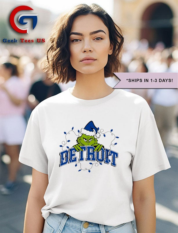Grinch Detroit Lions Christmas Game Day shirt