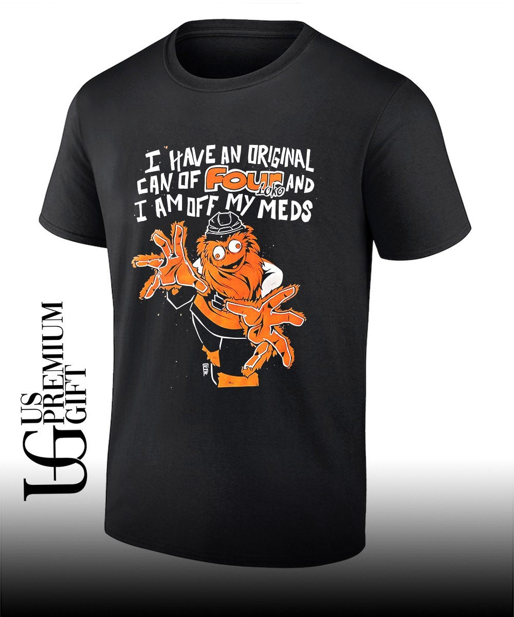 Gritty I have an original can of four loko and I am off my meds Philadelphia Flyers NHL shirt