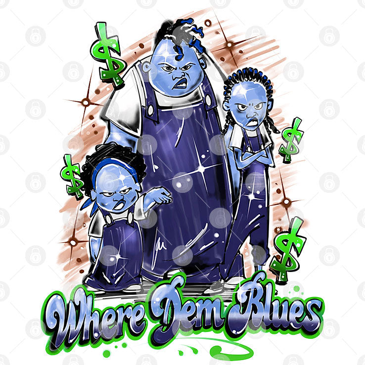 Gross Sisters Where Dem Blues T Shirt