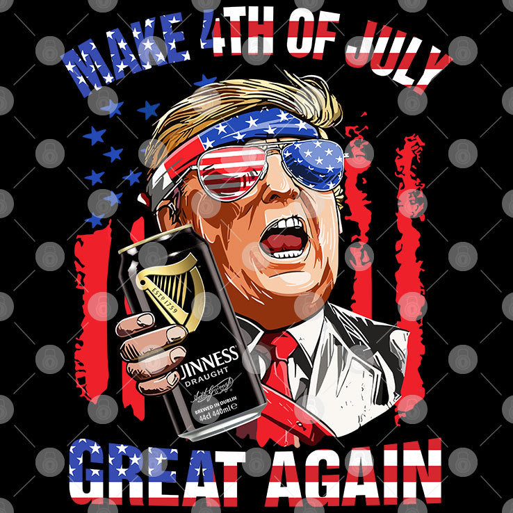 Guinness Trump Make 4th Of July Great Again T Shirt