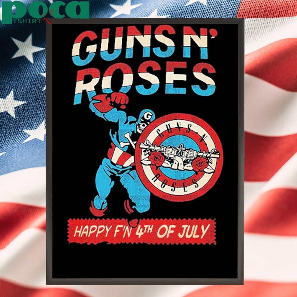 Gun N Roses Happy 4th Of July Two Sided Unisex T-Shirt