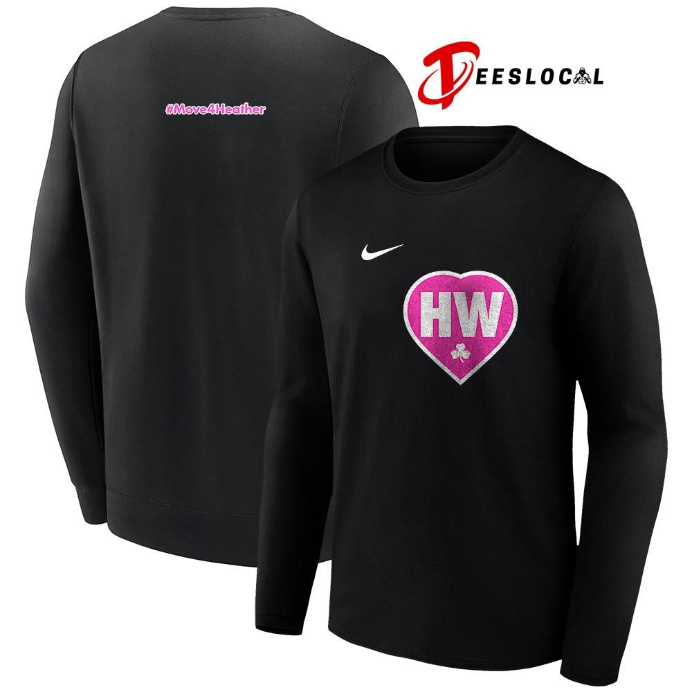 HW move 4 Heather hashtag logo shirt