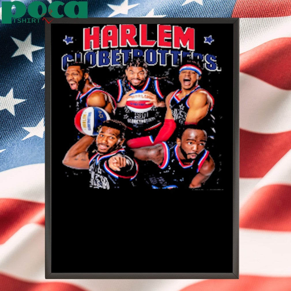 Harlem Globetrotters Basketball Colorful Team Photo shirt