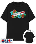 Hawaiian freedom fractions flowers shirt