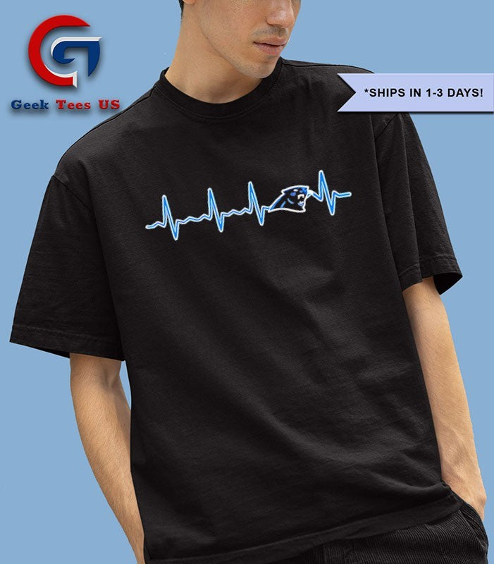 Heartbeat Love Carolina Panthers Football logo shirt