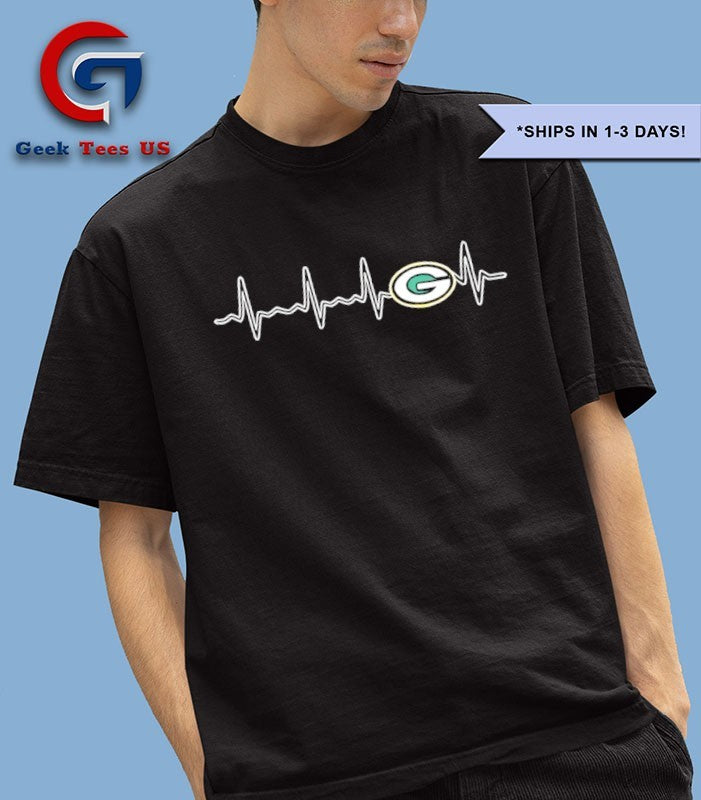 Heartbeat Love Green Bay Packers Football logo shirt