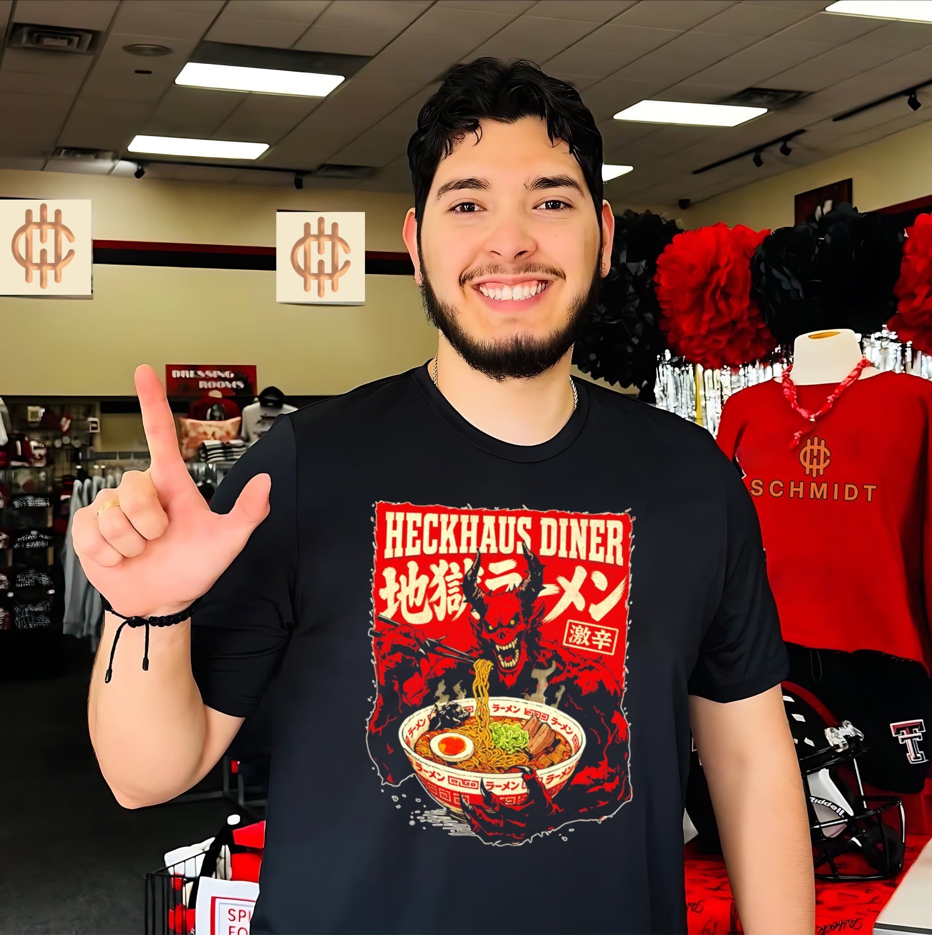 Heckhaus Diner Demon Eating Spicy Ramen shirt