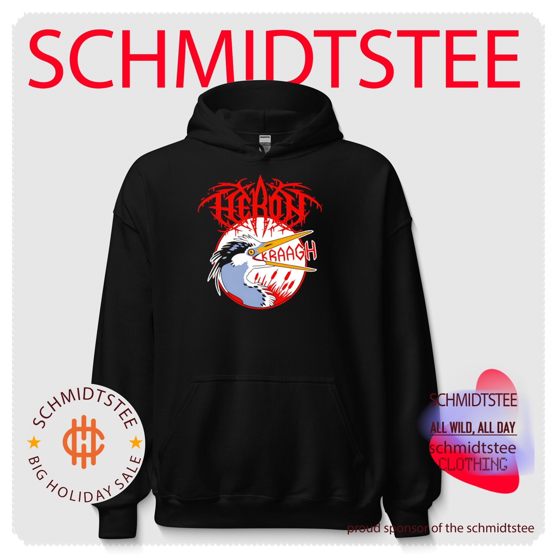 Heron Kraagh Metal Band Logo Bird shirt