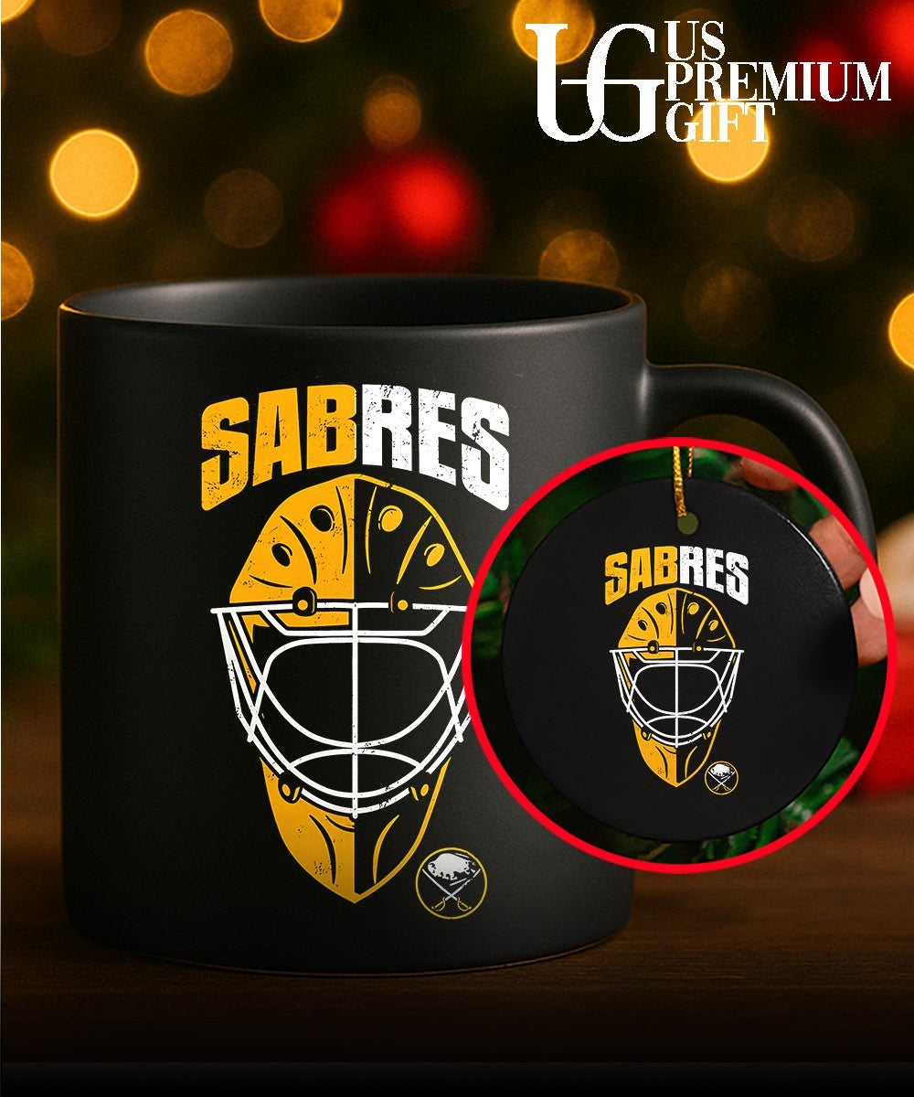 Hockey goalie mask Buffalo Sabres NHL Sabres shirt