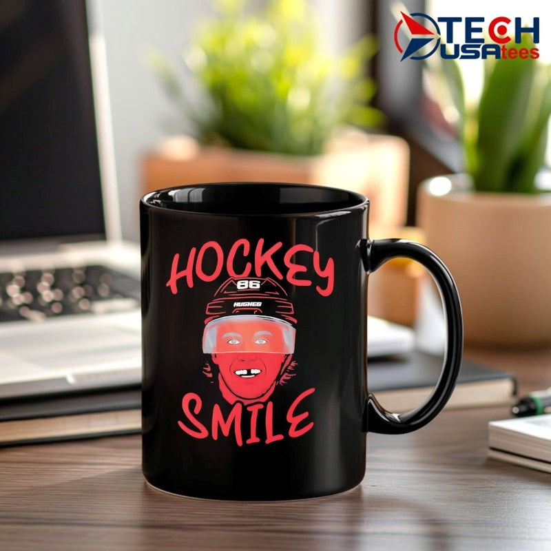 Hockey smile Jack Hughes Team USA shirt