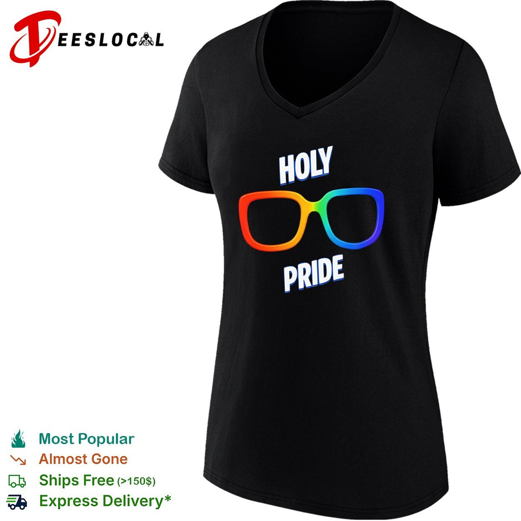 Holy Pride glasses rainbow frame pride shirt