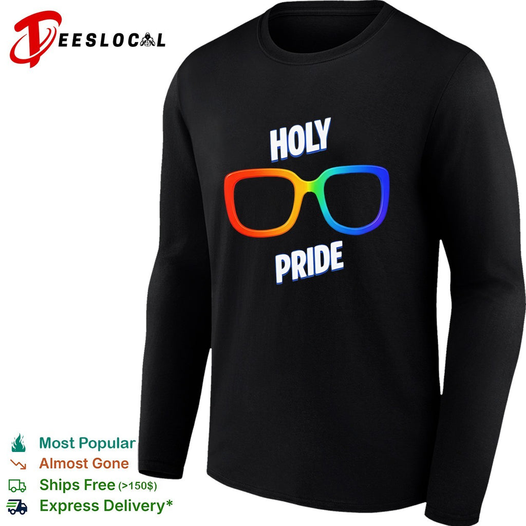 Holy Pride glasses rainbow frame pride shirt