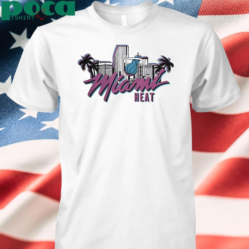 Homage Miami HEAT NBA Original Vice Skyline Tee Unisex T-Shirt