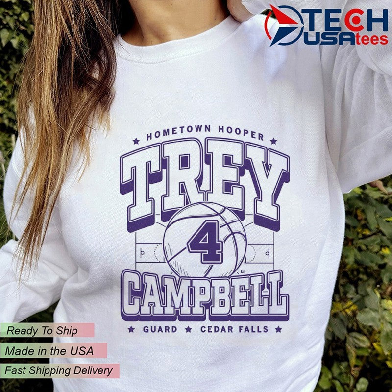 Hometown Hooper Trey Campbell #4 Max Collegiate shirt