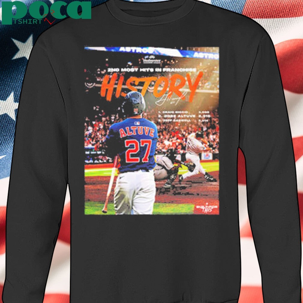 Houston Astros Congrats Jose Altuve 2nd Most Hits In Franchise History Made Unisex T-Shirt