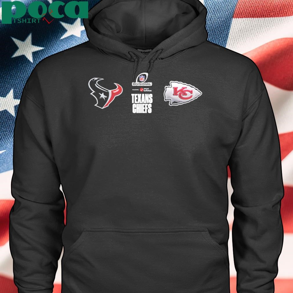 Houston Texans And Kansas City Chiefs Matchup 2025 AFC Divisional Round Head To Head Official Logo Teams Unisex T-Shirt