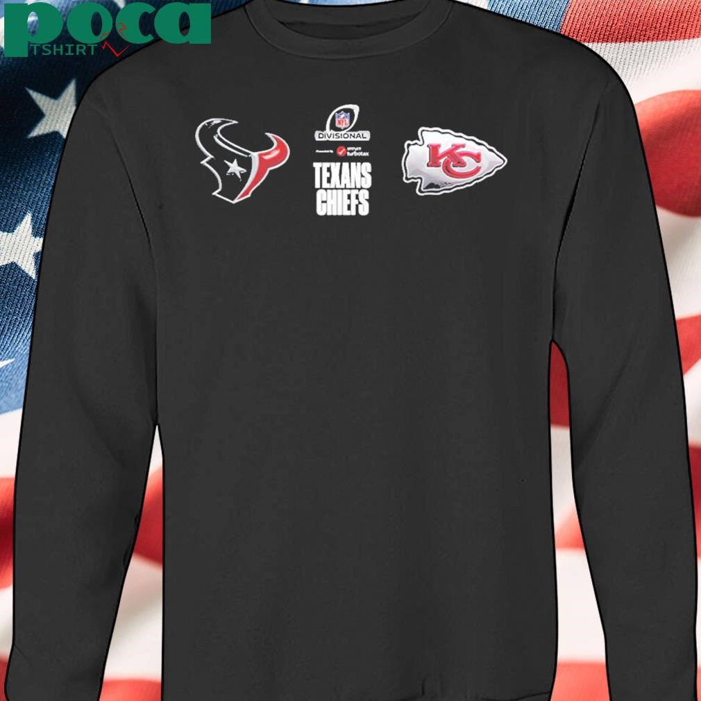 Houston Texans And Kansas City Chiefs Matchup 2025 AFC Divisional Round Head To Head Official Logo Teams Unisex T-Shirt