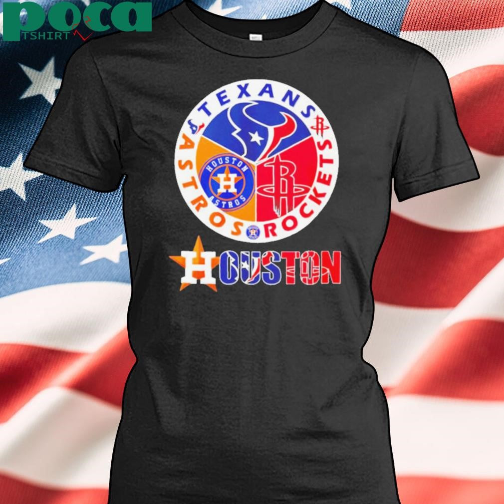 Houston sports Texans Rockets Astros logo shirt