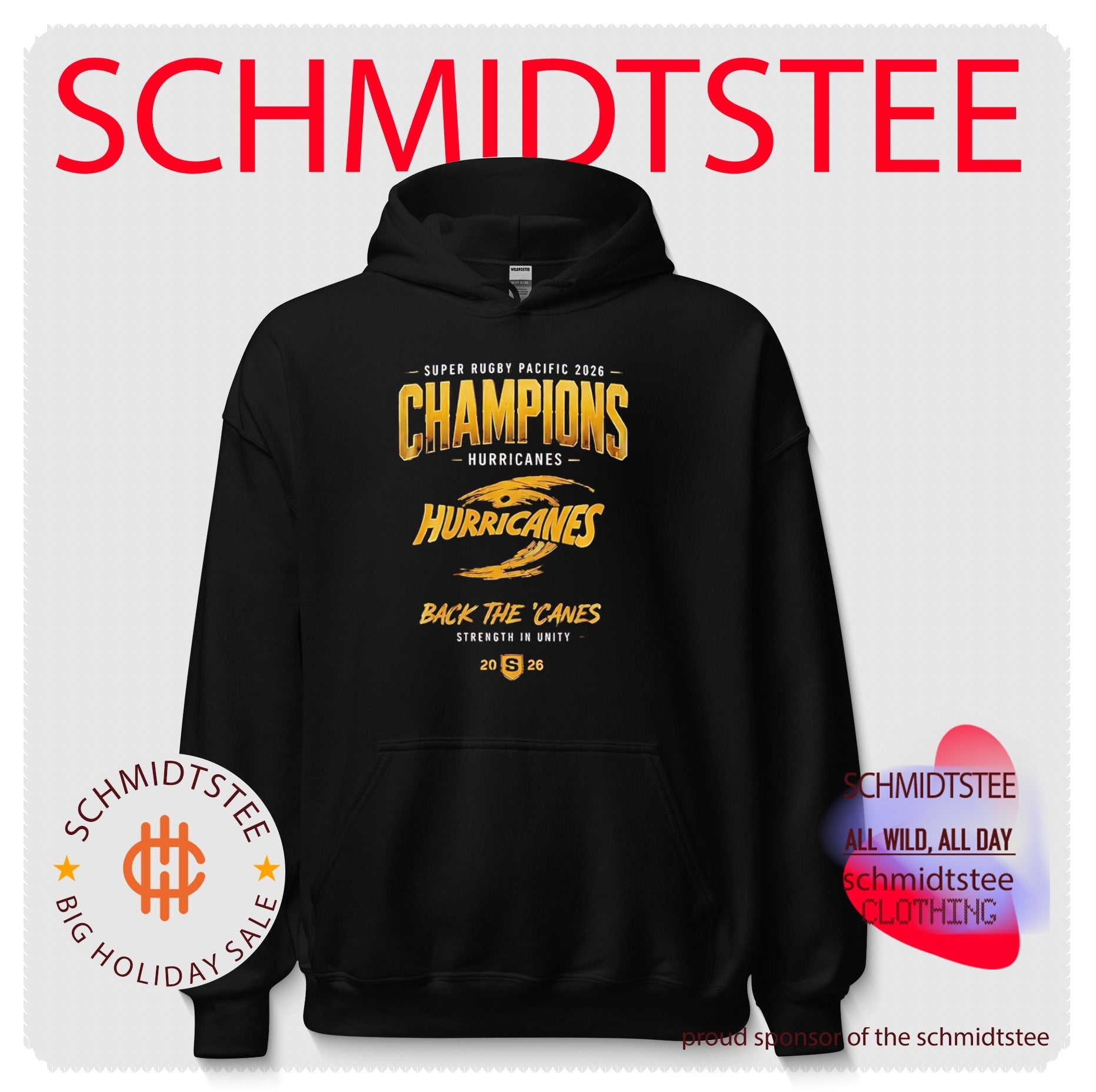 Hurricanes Rugby Super Rugby Pacific Champions 2026 logo shirt