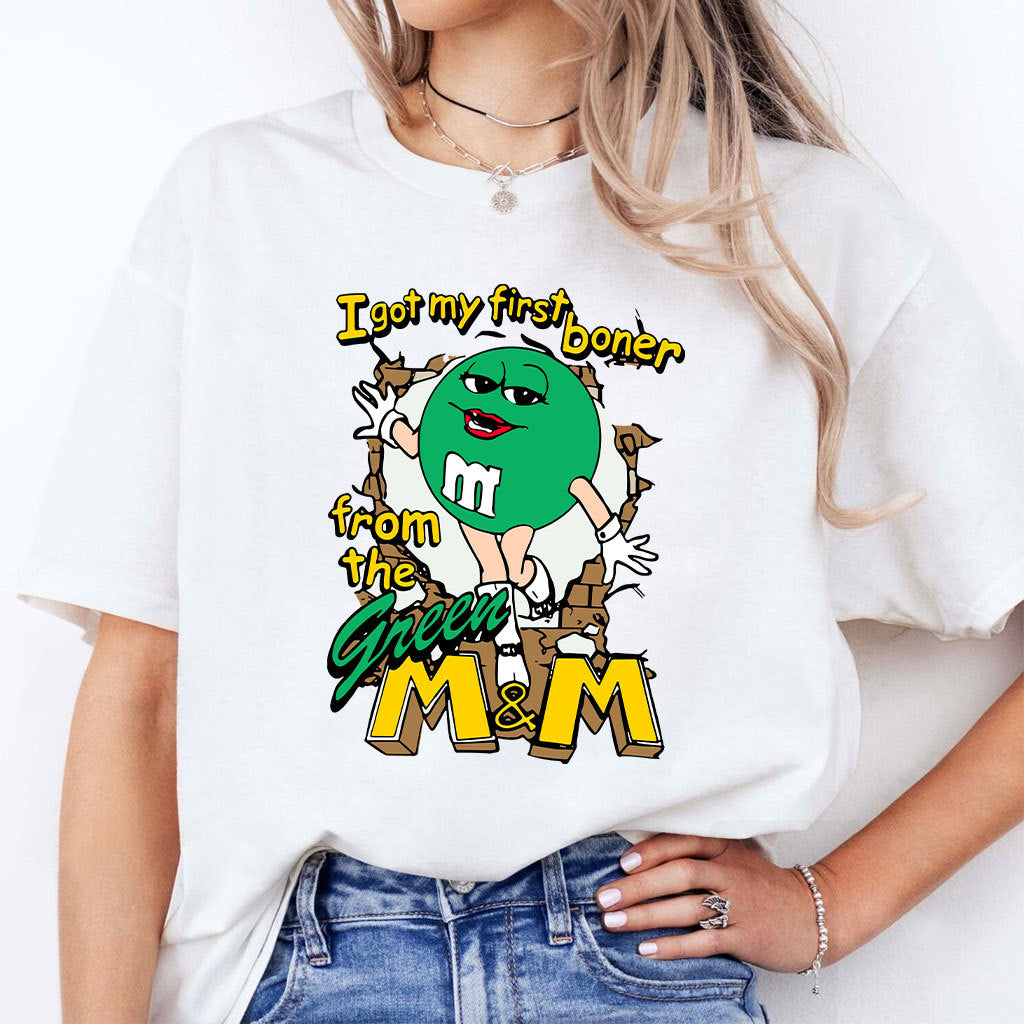I Got My First Boner From The Green M&M T Shirt