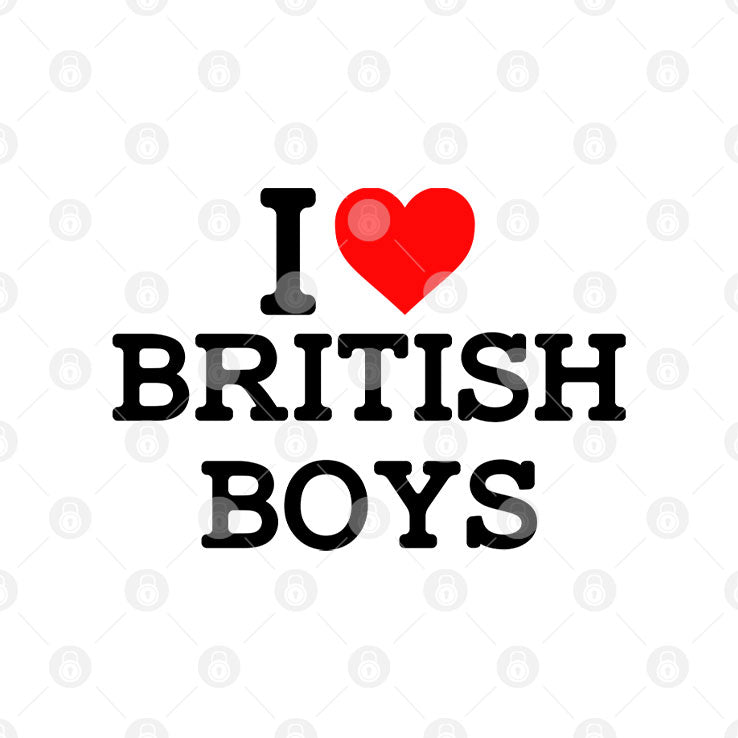 I Love British Boys T Shirt