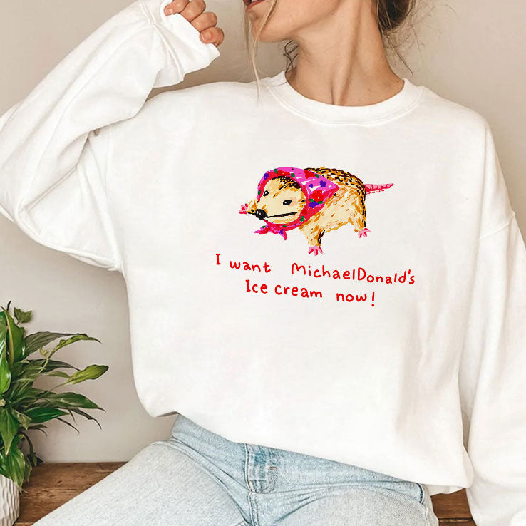 I Want MichaelDonald’s Ice Cream Now Opossum T Shirt