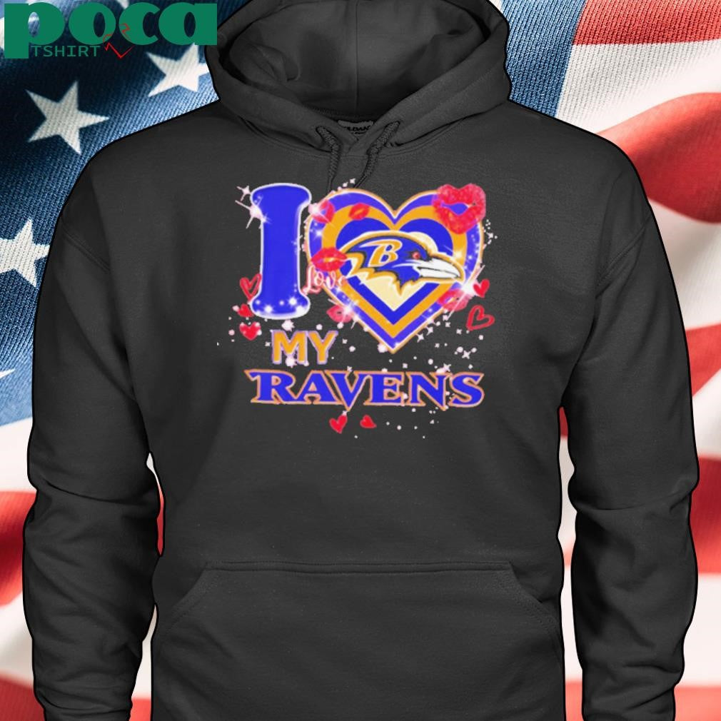I love Baltimore Ravens my Ravens heart shirt