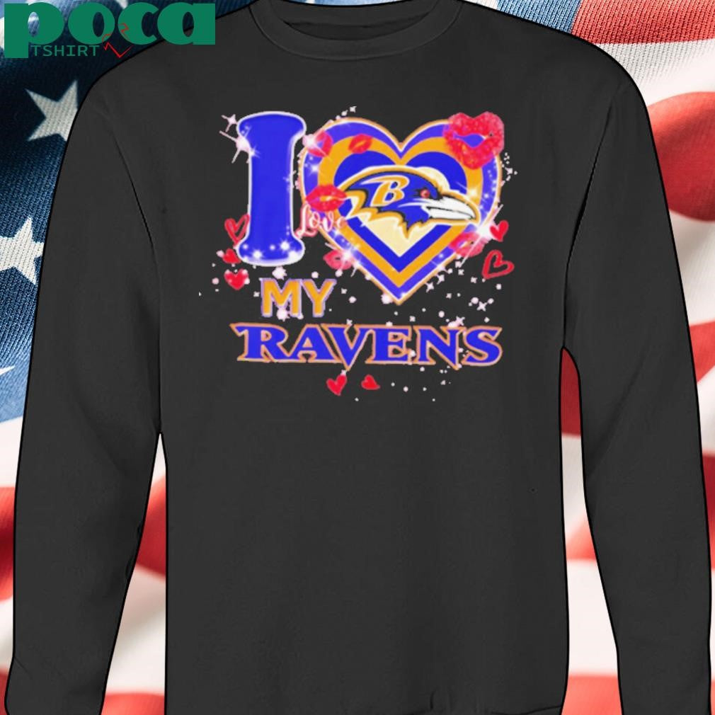 I love Baltimore Ravens my Ravens heart shirt