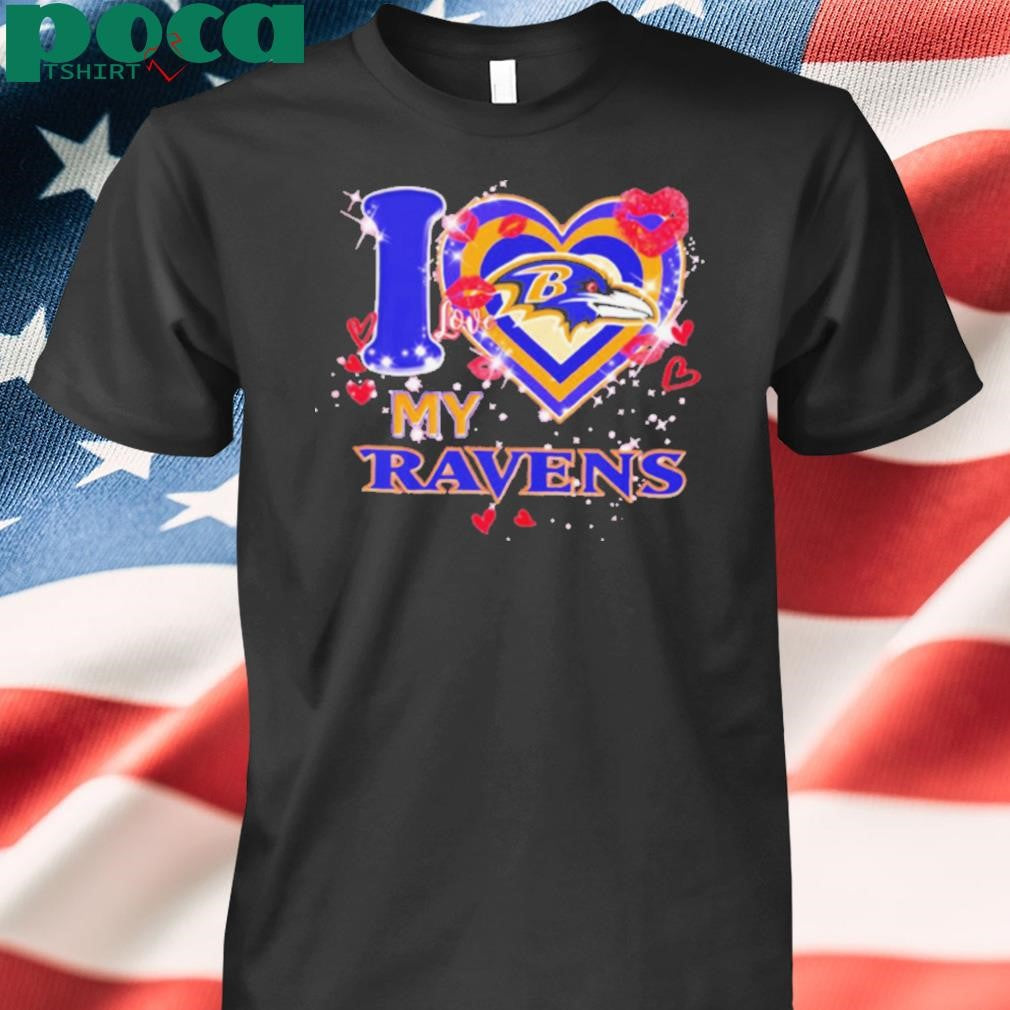 I love Baltimore Ravens my Ravens heart shirt