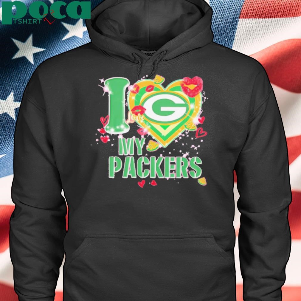 I love Green Bay Packers my Packers heart shirt
