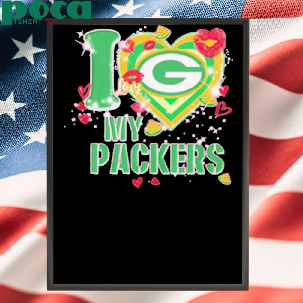 I love Green Bay Packers my Packers heart shirt
