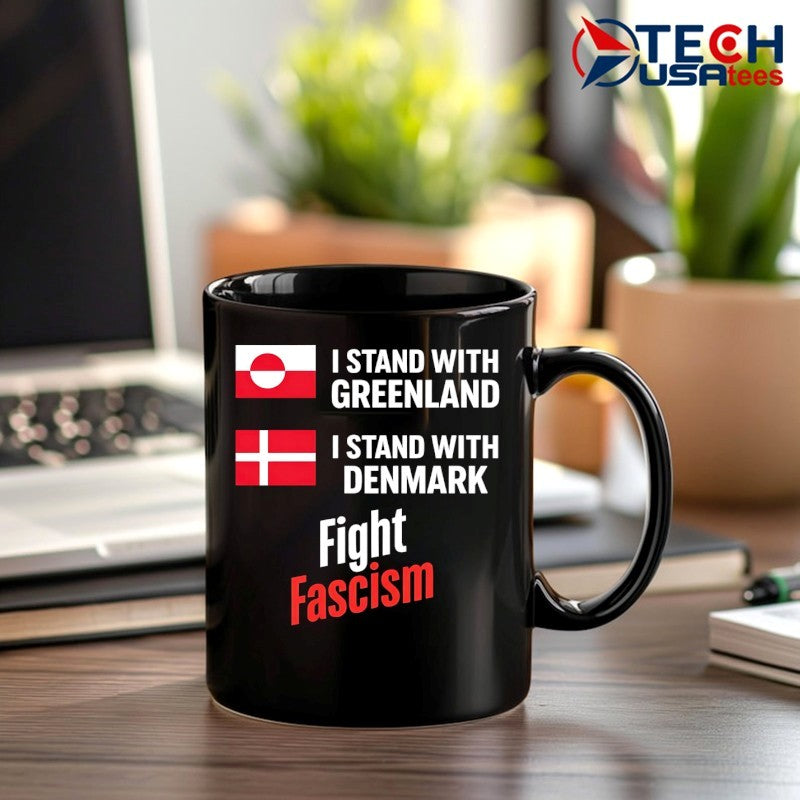 I stand with Greenland Istand with Denmark fight Fascism shirt