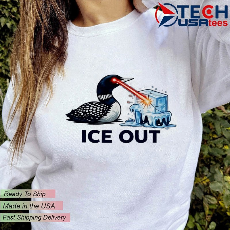 Ice Out Minnesota Common Loon shirt