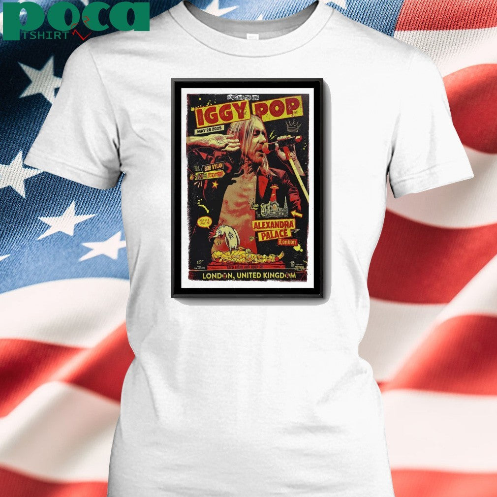 Iggy Pop 28 May 2025 London Poster shirt