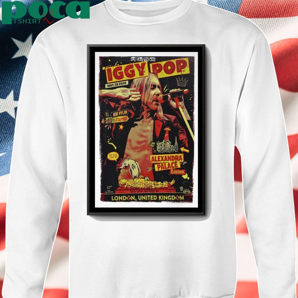 Iggy Pop 28 May 2025 London Poster shirt