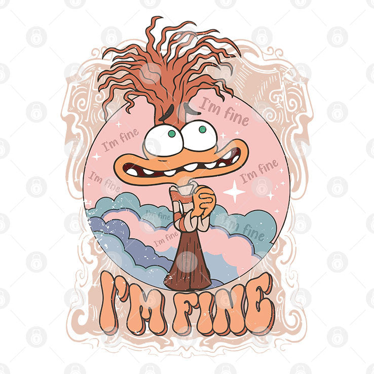 I’m Fine Anxiety Inside Out T Shirt